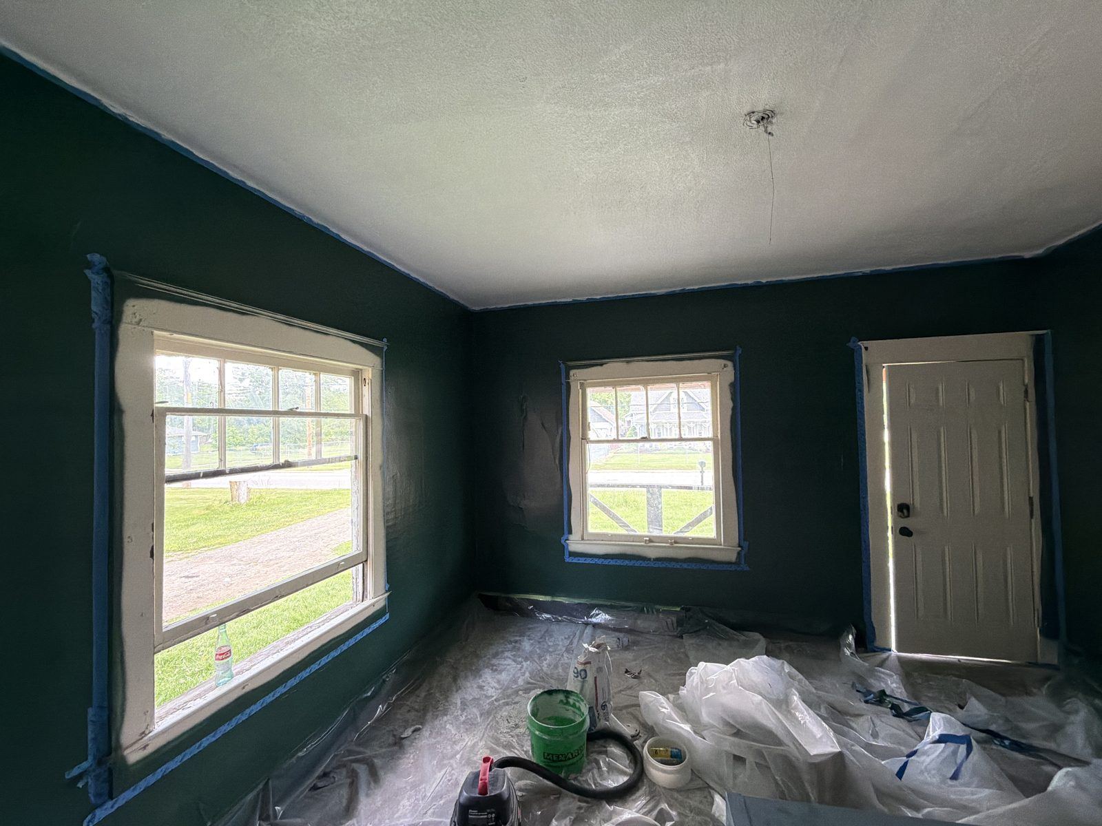 Freshly painted interior room