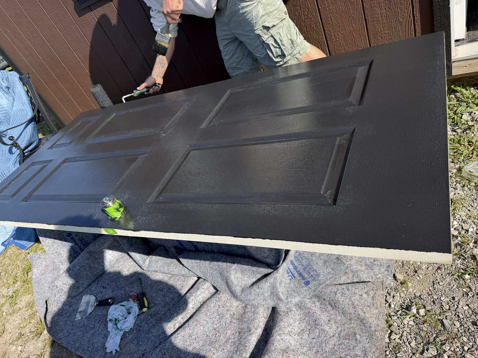 Door being painted