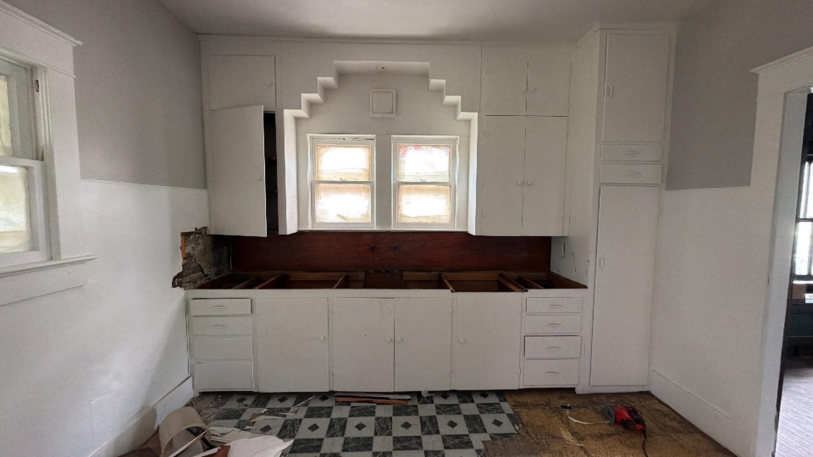 Kitchen mid-demolition