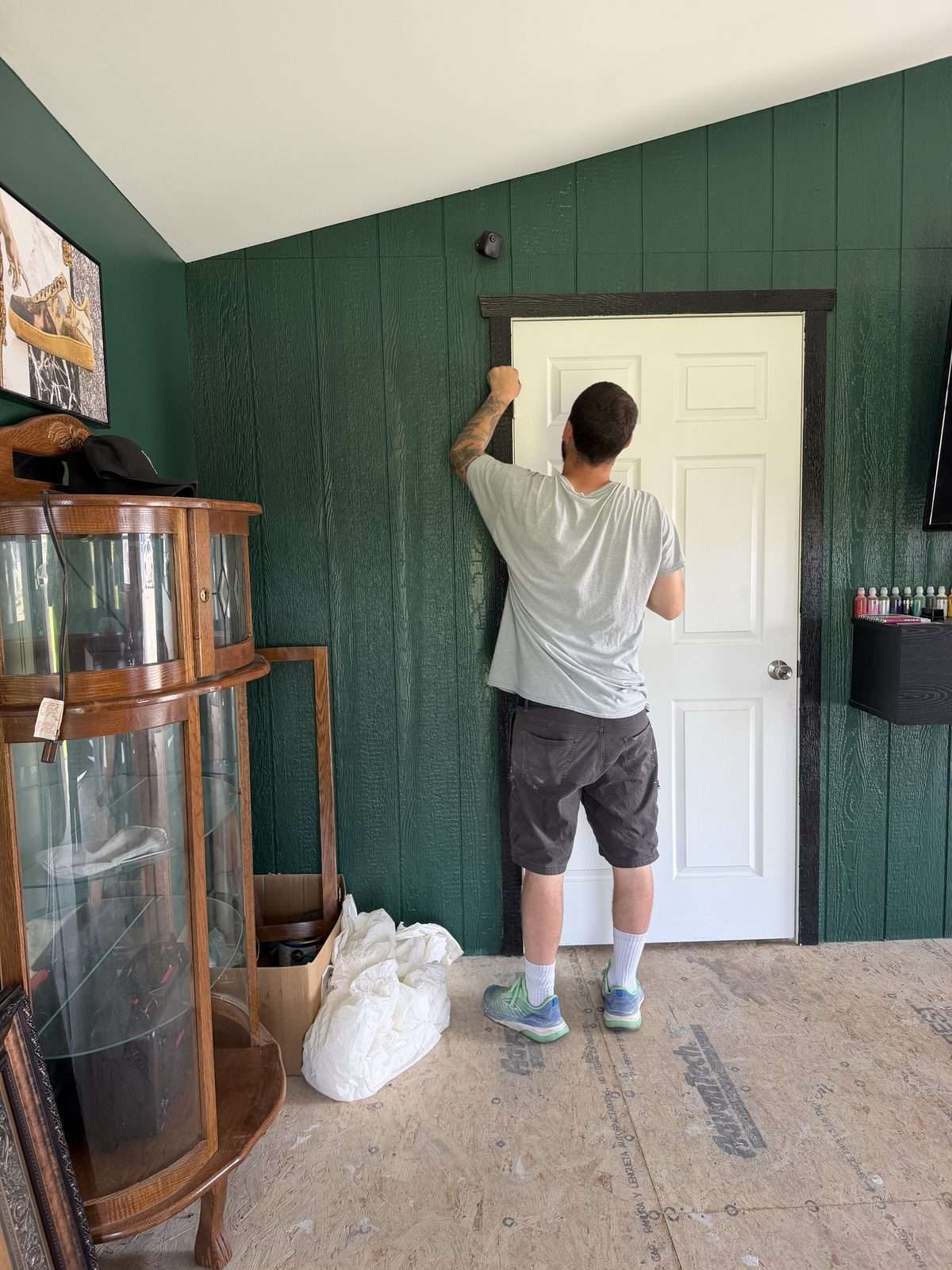 Painting door trim